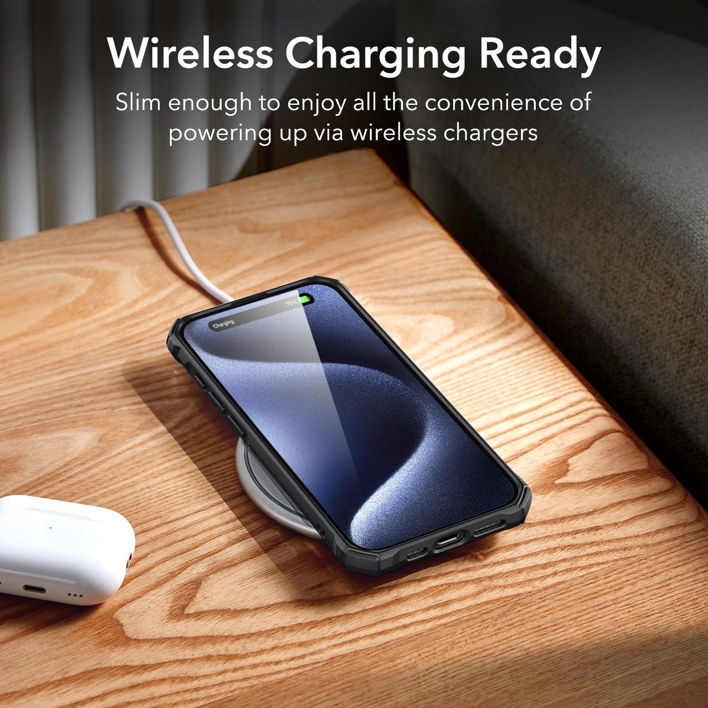 ESR Air Armor Case, Compatible with iPhone 13 Pro Max Case, Military-Grade Drop Protection, Shock-Absorbing Corners, Yellowing-Resistant Hard Back, Scratch Resistant, Clear