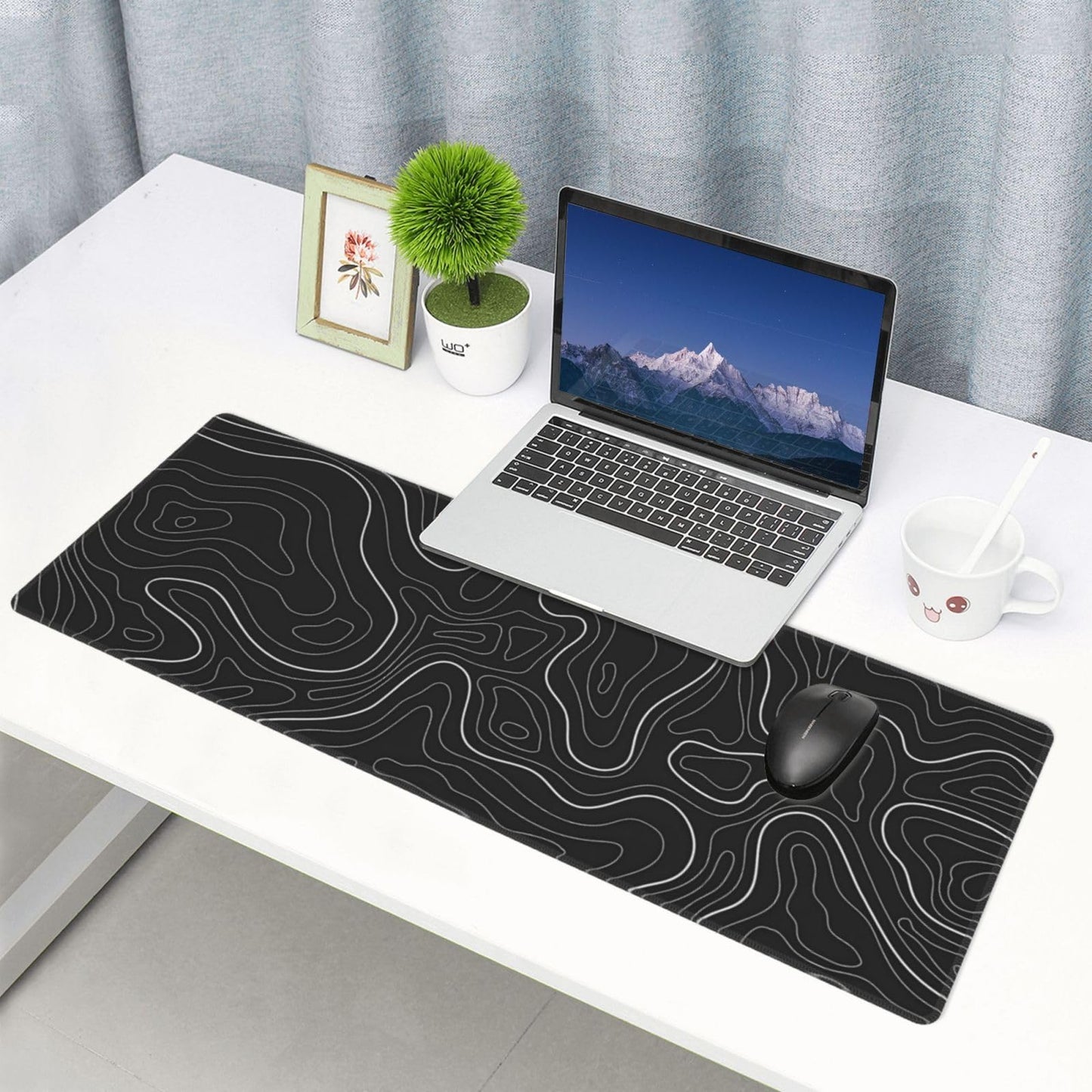 Japanese Mouse Pad, Large Japanese Desk Mat, XL Anime Gaming Keyboard Mat, Non-Slip Rubber Base, Big Extended Desk Protector for Home Office, 31.5”x11.8”