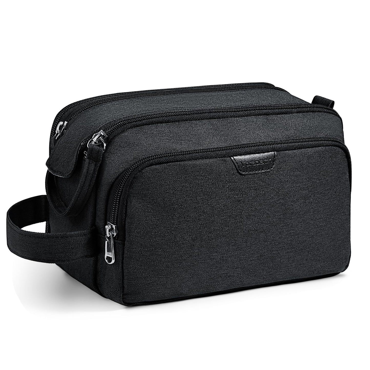 Vorspack Travel Toiletry Bag for Men - Water Resistant Mens Toiletry Travel Bag Dopp Kit Shaving Bag for Bathroom Toiletries Gifts - Grey