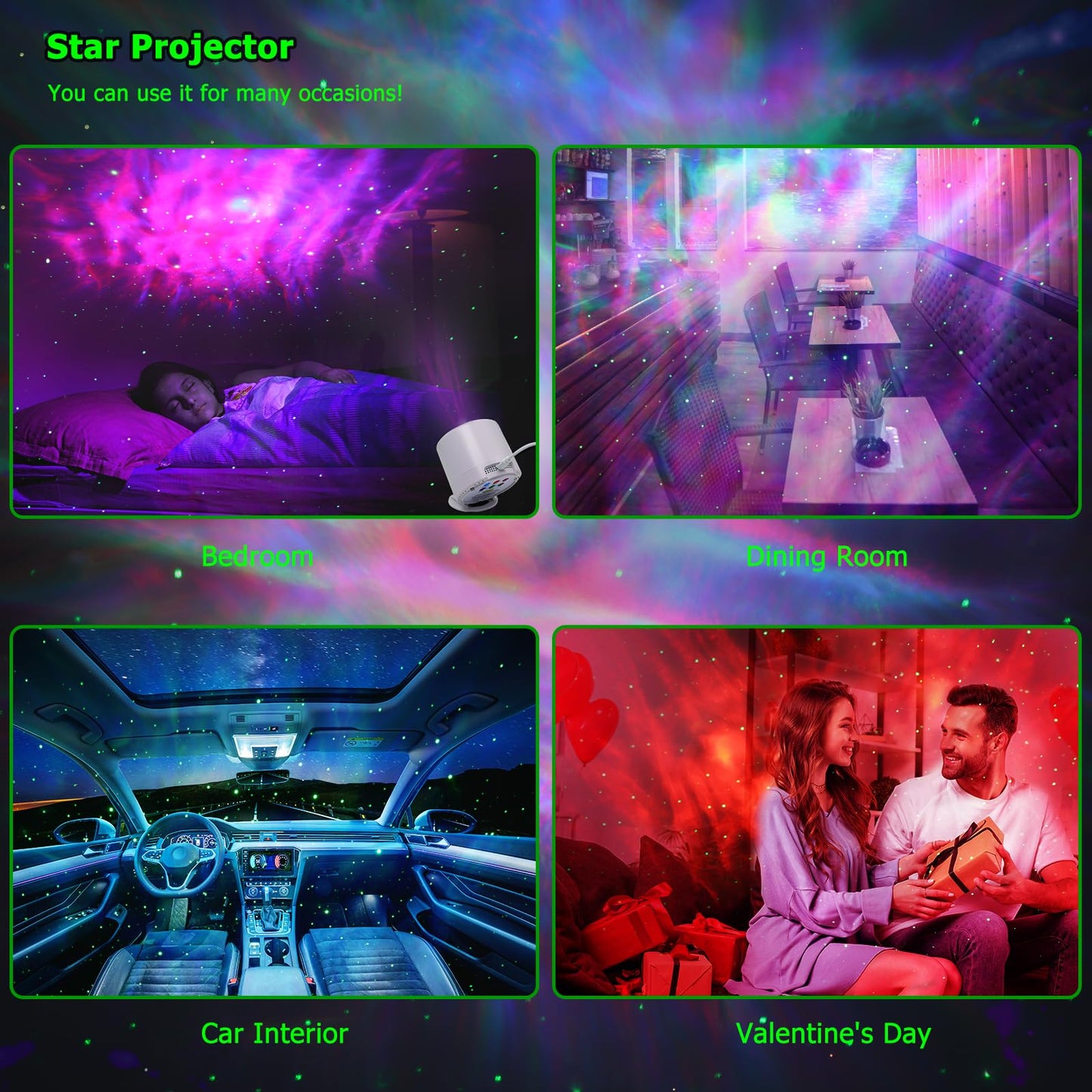 Galaxy Projector,Star Projector with Timer and Remote Control for Adults Bedroom Decoration, Valentine's Day, Party, Birthday,Star Night Light