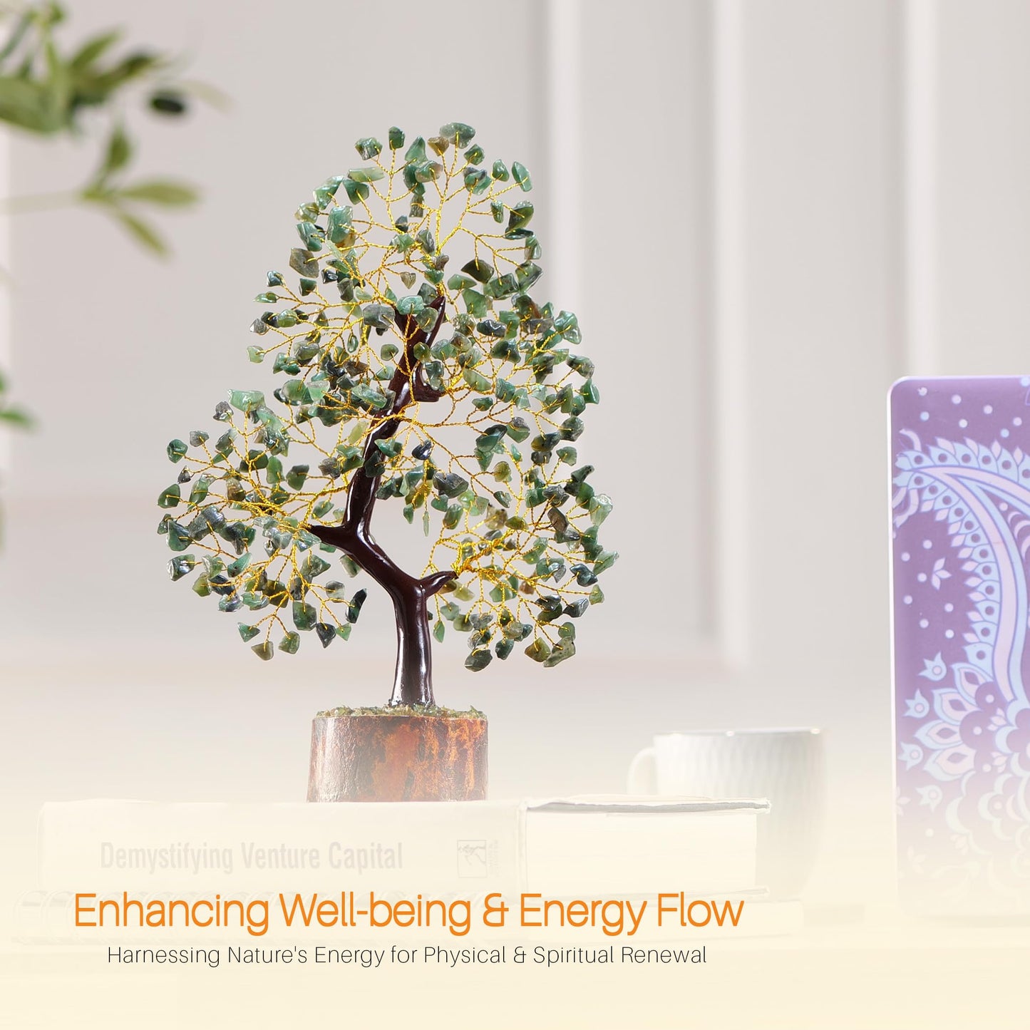 7 Chakra Tree, Crystals and Healing Stones, Chakra Tree of Life Crystal Tree for Positive Energy, Birthday Gifts for Women, Home Office Decor, House Warming Gifts New Home, Spiritual Gifts