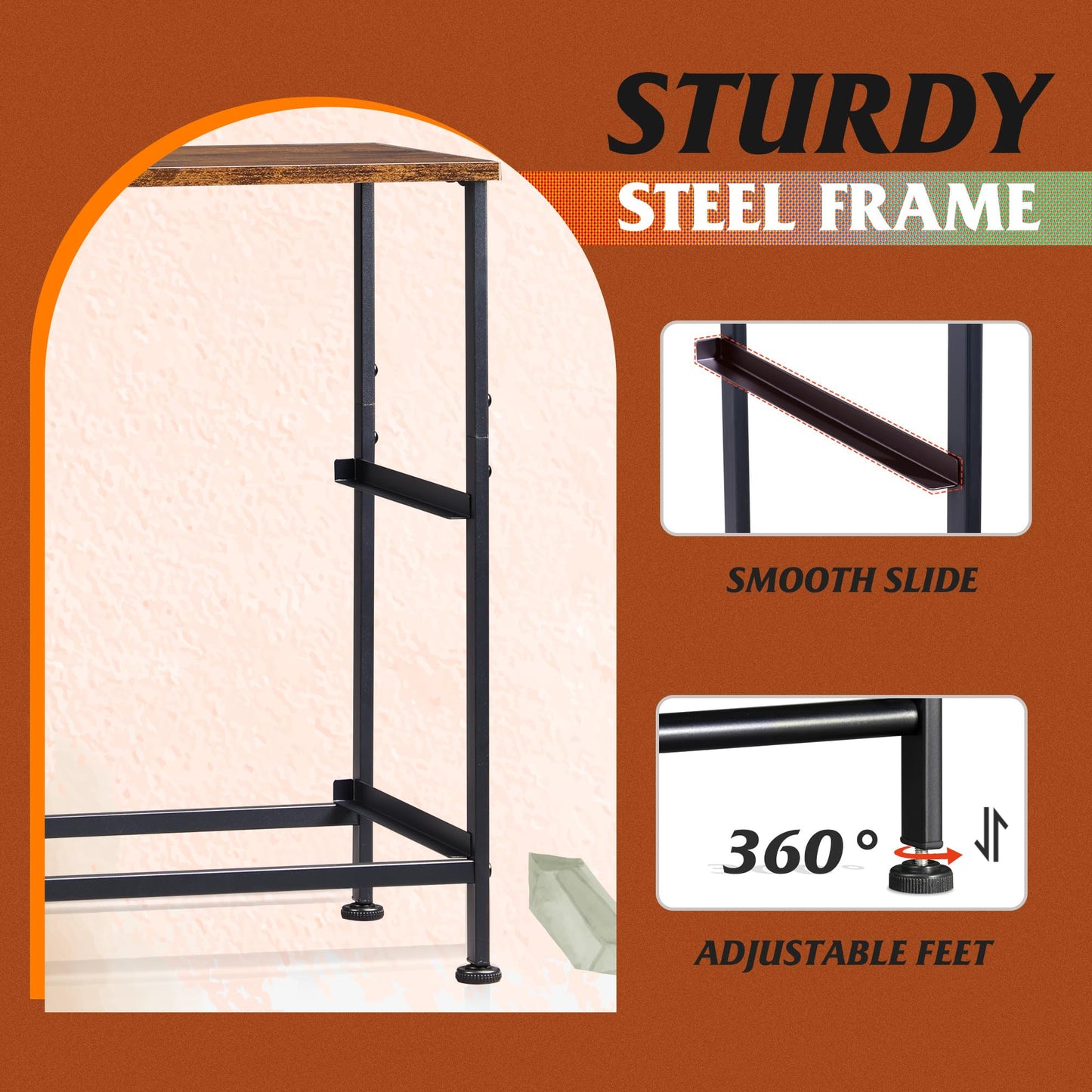 WLIVE Nightstand, 2 Drawer Dresser for Bedroom, Small Dresser with 2 Drawers, Bedside Furniture, Night Stand, End Table with Fabric Bins for Bedroom, Closet, Entryway, College Dorm, Dark Grey