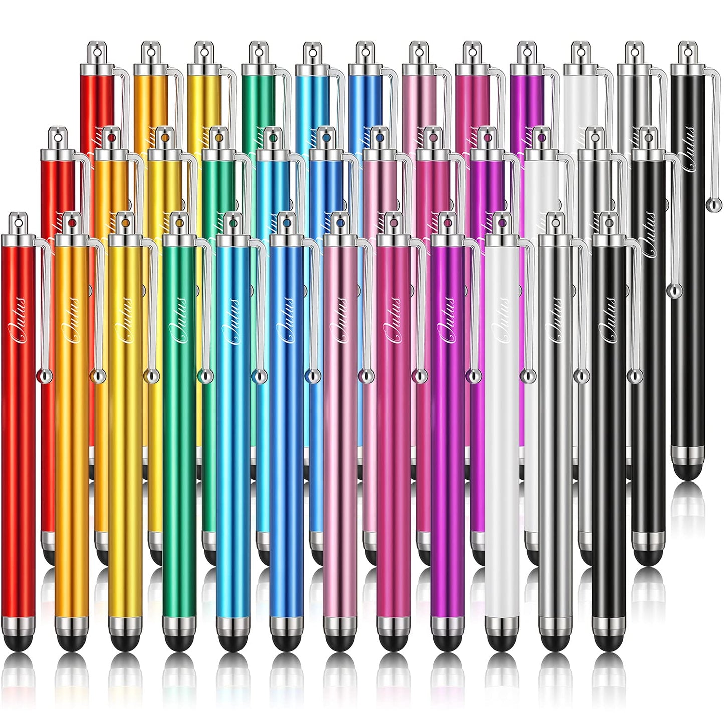 Outus Stylus Pen Set of 36 for Universal Capacitive Touch Screens Devices, Stylus Pens for Touch Screens Devices, Compatible with Tablet (Black)