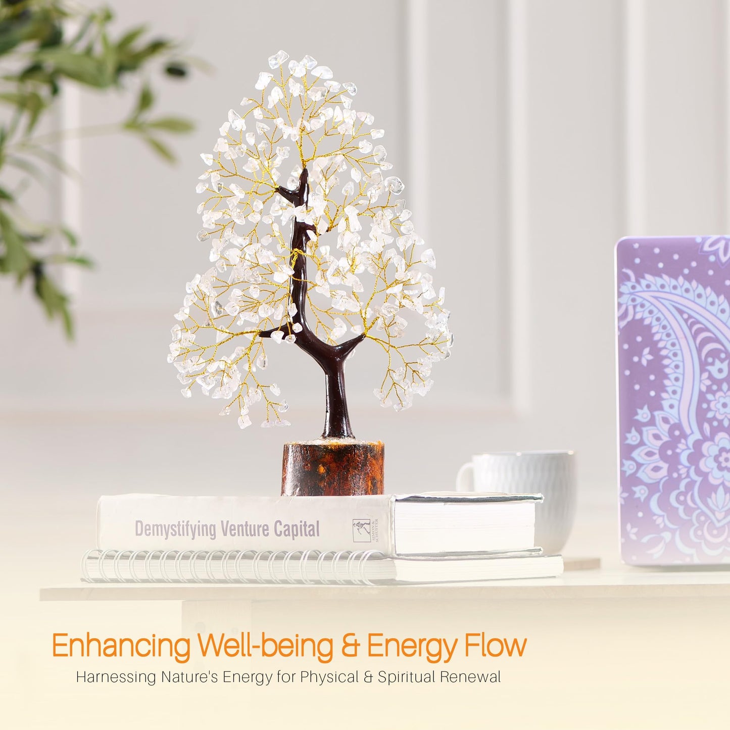 7 Chakra Tree, Crystals and Healing Stones, Chakra Tree of Life Crystal Tree for Positive Energy, Birthday Gifts for Women, Home Office Decor, House Warming Gifts New Home, Spiritual Gifts