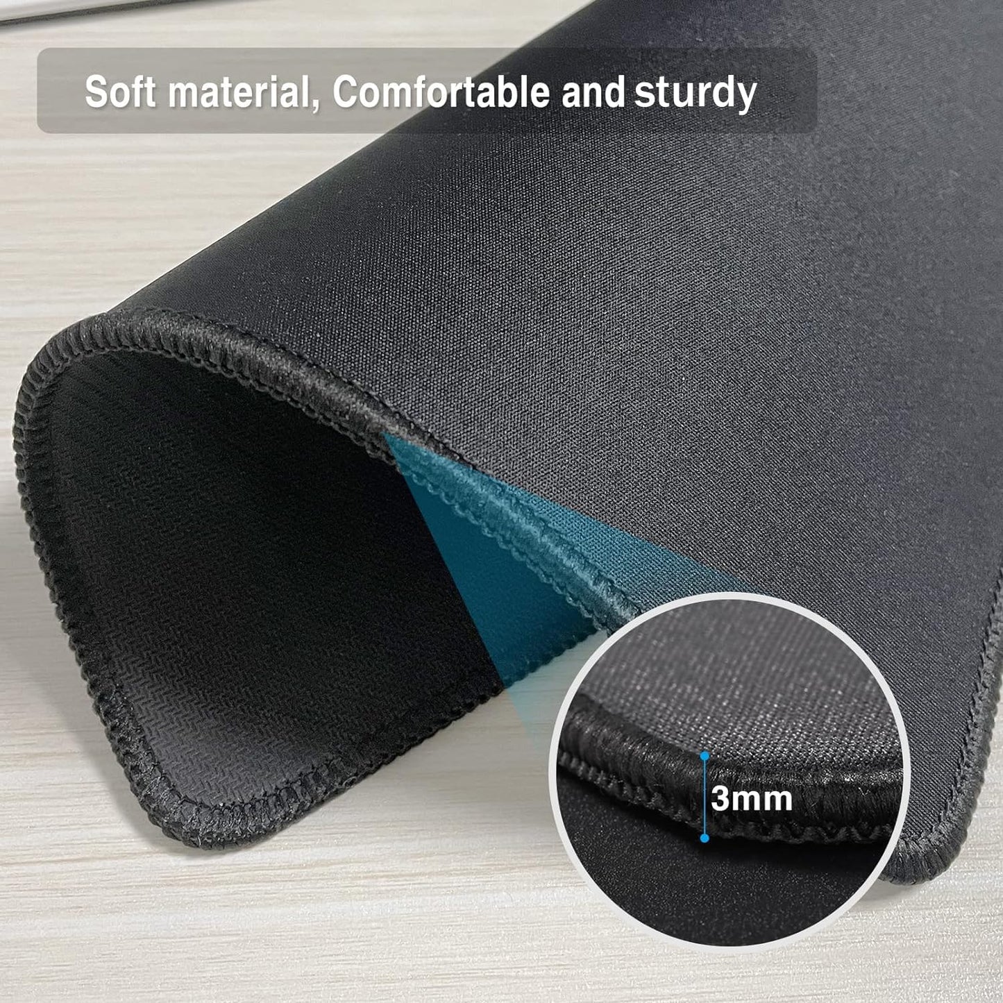 Zhithink 11 Pcs Computer Mouse Pad,Non-Slip Rubber Base and Textured Stitched Edge Mousepads,Mouse Pad Pack for Office and Home,10.2x8.2 Inches, 3 mm Thickness