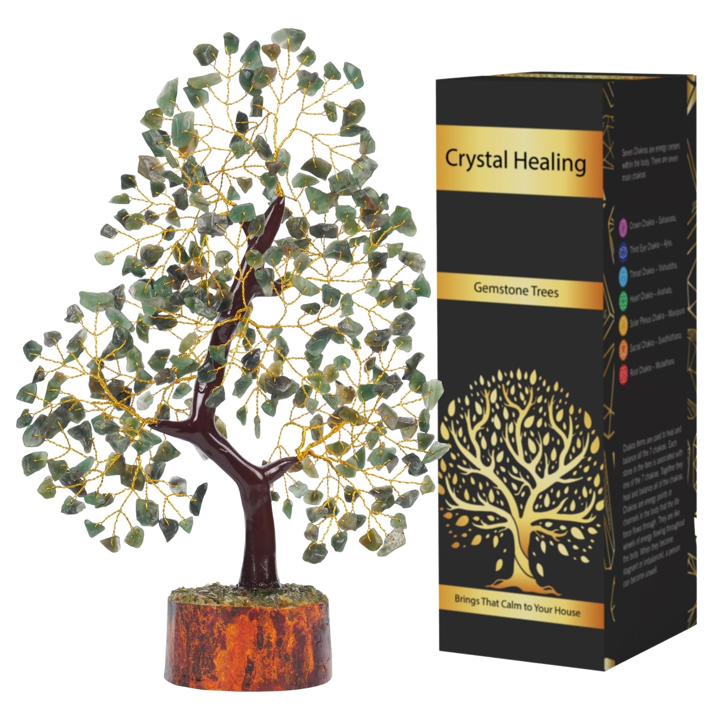 7 Chakra Tree, Crystals and Healing Stones, Chakra Tree of Life Crystal Tree for Positive Energy, Birthday Gifts for Women, Home Office Decor, House Warming Gifts New Home, Spiritual Gifts