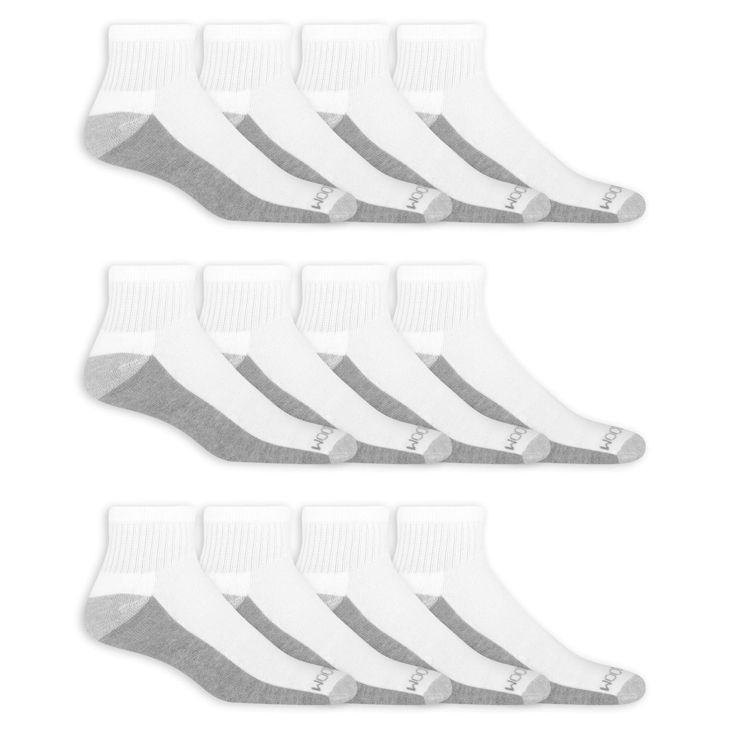 Fruit of the Loom Men's Dual Defense Ankle Socks (12 Pack)