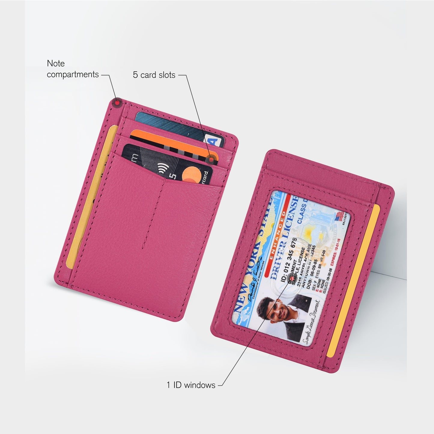 Leather Minimalist Wallet for Men & Women RFID Front Pocket Leather Card Holder Wallets
