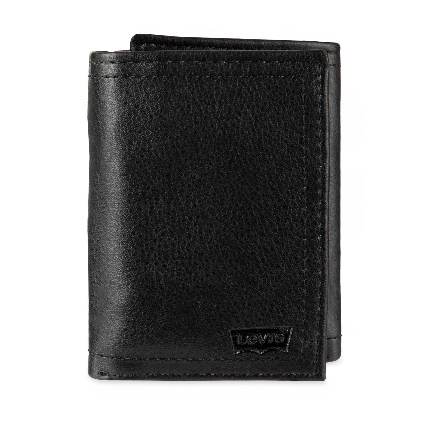 Levi's Men's Trifold Wallet-Sleek and Slim Includes Id Window and Credit Card Holder, Brown Stitch, One Size