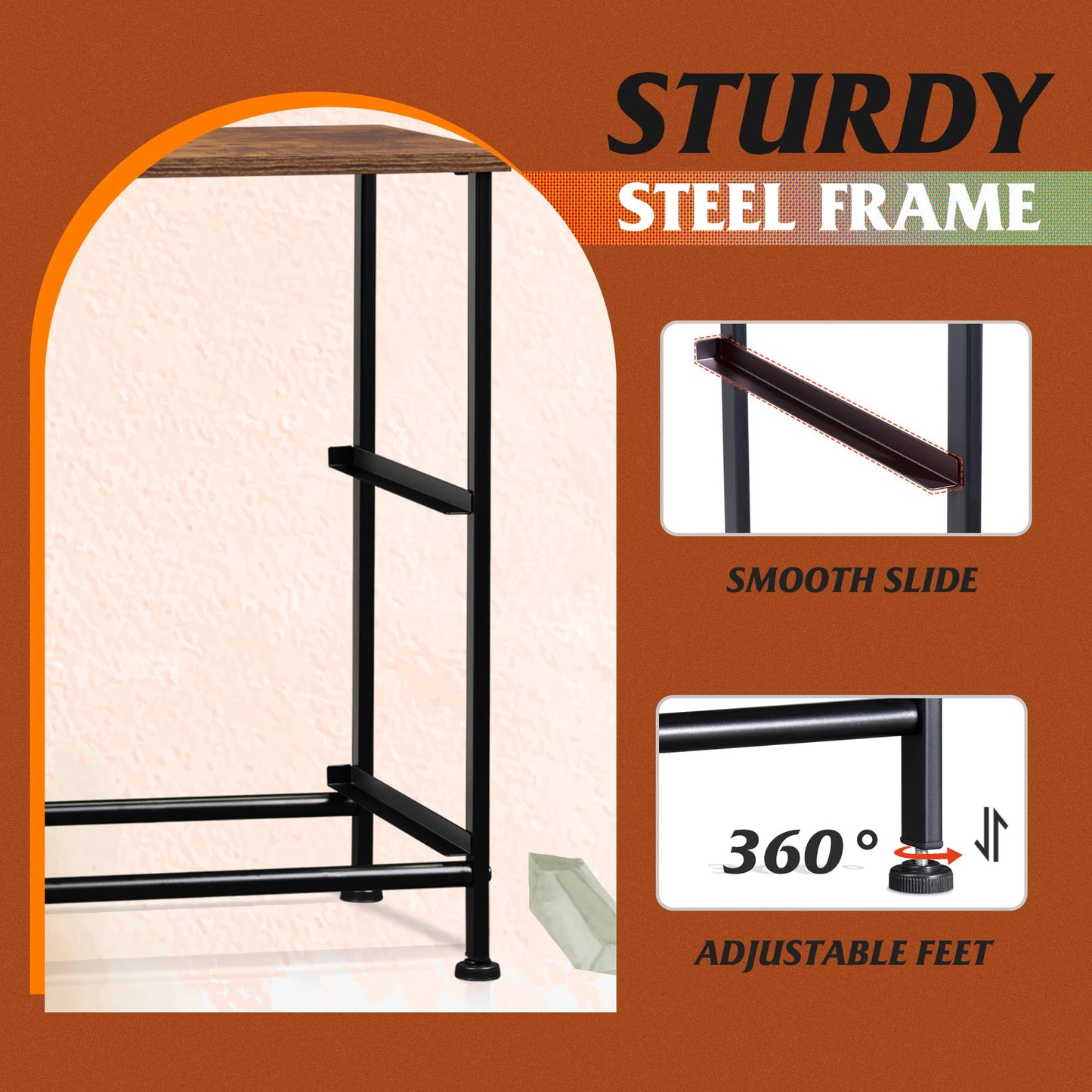 WLIVE Nightstand, 2 Drawer Dresser for Bedroom, Small Dresser with 2 Drawers, Bedside Furniture, Night Stand, End Table with Fabric Bins for Bedroom, Closet, Entryway, College Dorm, Dark Grey