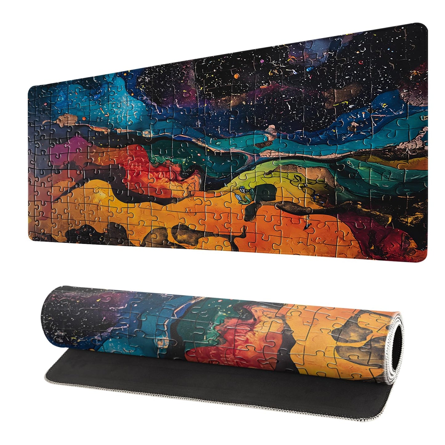 Japanese Mouse Pad, Large Japanese Desk Mat, XL Anime Gaming Keyboard Mat, Non-Slip Rubber Base, Big Extended Desk Protector for Home Office, 31.5”x11.8”