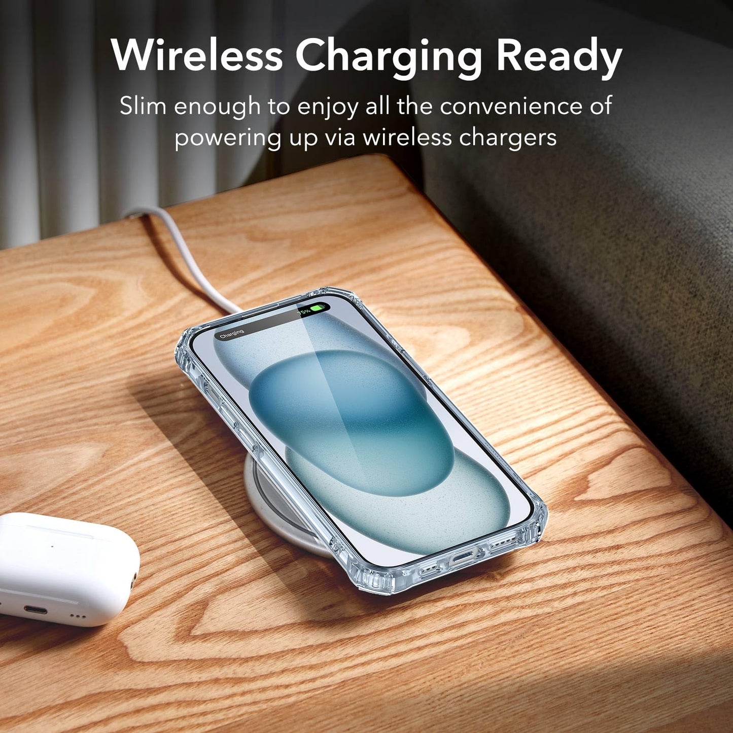 ESR Air Armor Case, Compatible with iPhone 13 Pro Max Case, Military-Grade Drop Protection, Shock-Absorbing Corners, Yellowing-Resistant Hard Back, Scratch Resistant, Clear