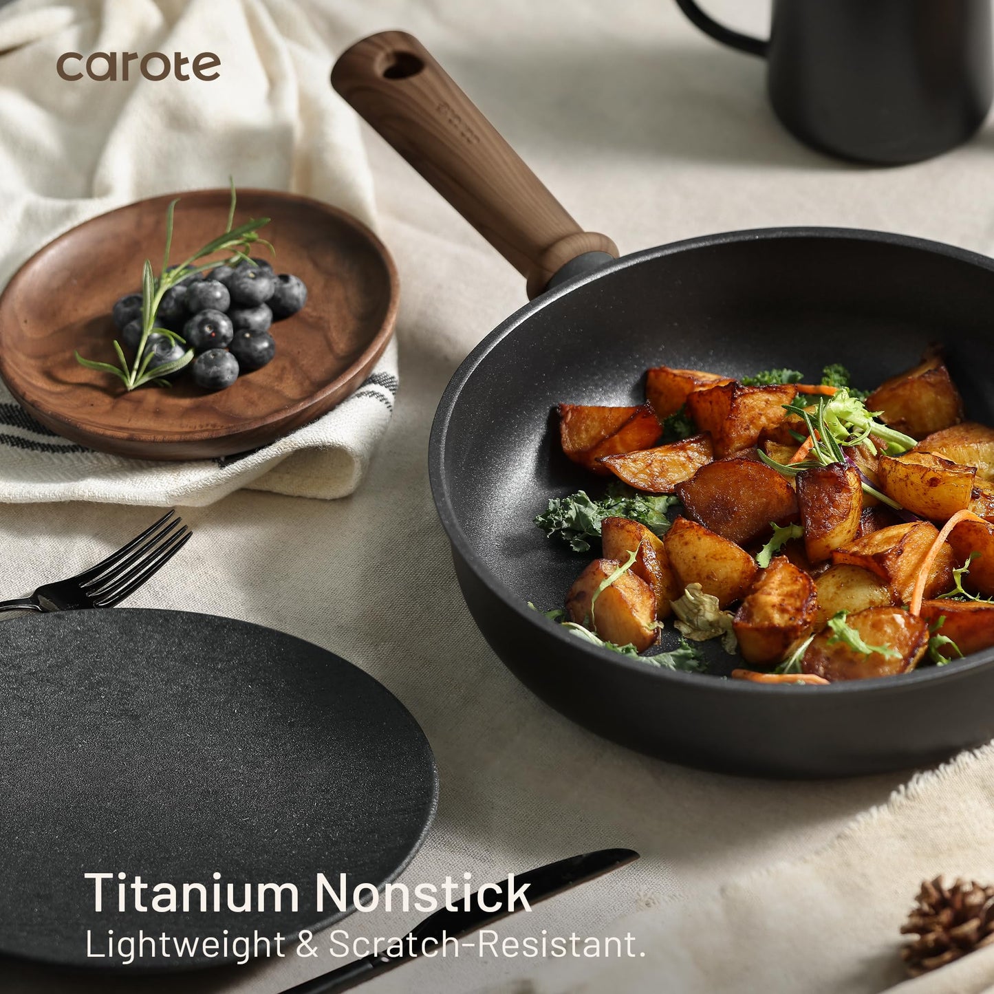 CAROTE Nonstick Pots and Pans,Cookware Set 16pcs Kitchen Cooking Sets, 16pcs Pots and Pans Set Non Stick