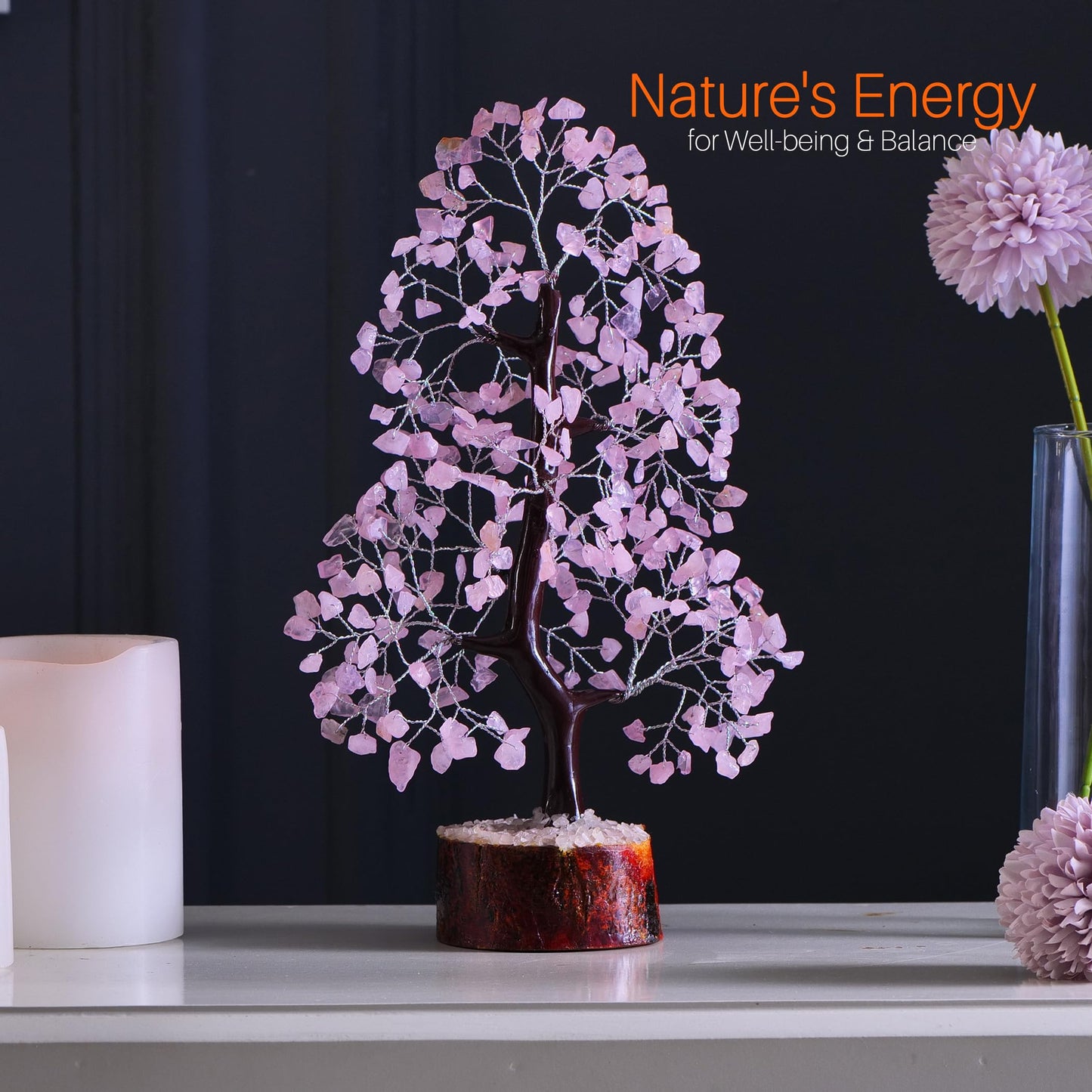 7 Chakra Tree, Crystals and Healing Stones, Chakra Tree of Life Crystal Tree for Positive Energy, Birthday Gifts for Women, Home Office Decor, House Warming Gifts New Home, Spiritual Gifts