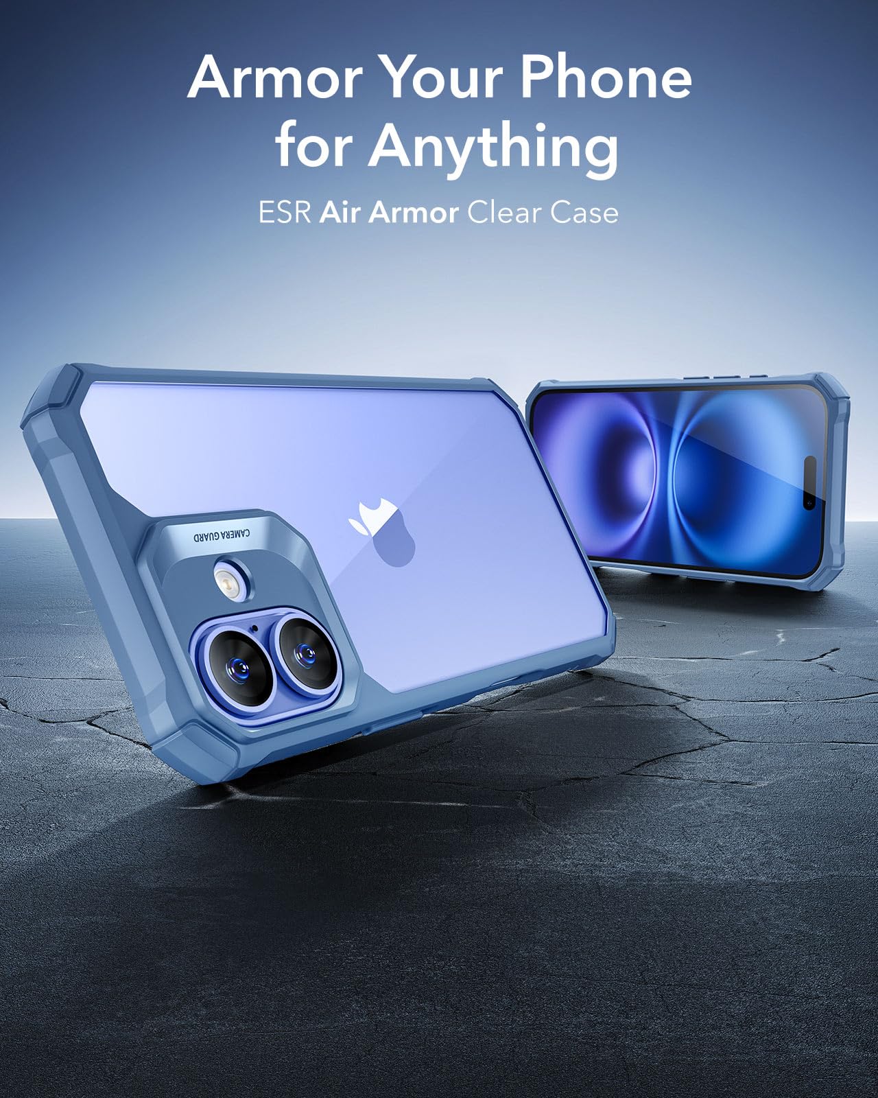 ESR Air Armor Case, Compatible with iPhone 13 Pro Max Case, Military-Grade Drop Protection, Shock-Absorbing Corners, Yellowing-Resistant Hard Back, Scratch Resistant, Clear