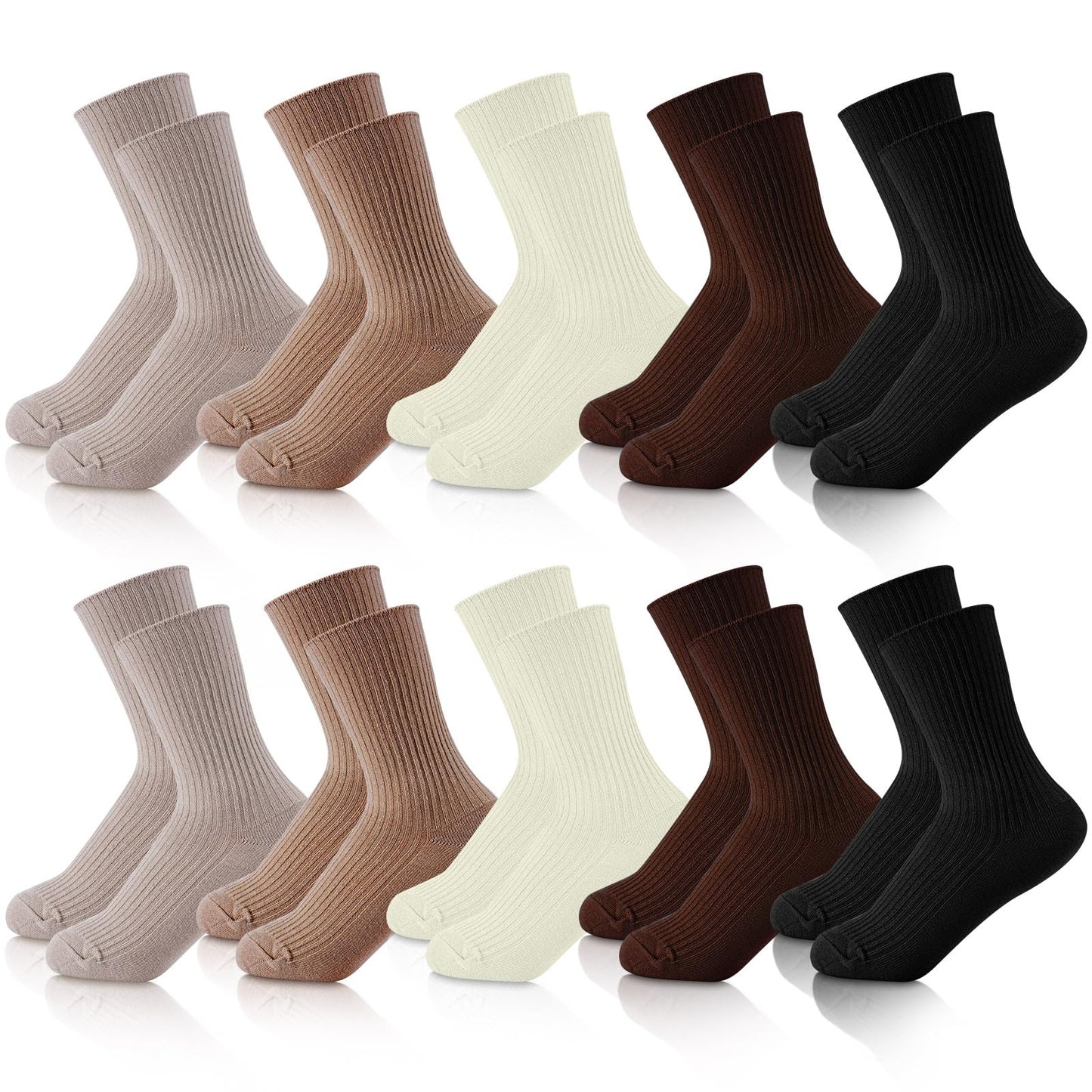 Eurzom 10 Pairs Socks Elastic Ankle Length Cotton Socks Aesthetic Socks Cute Socks Lightweight Low Cut Socks for Women Girl