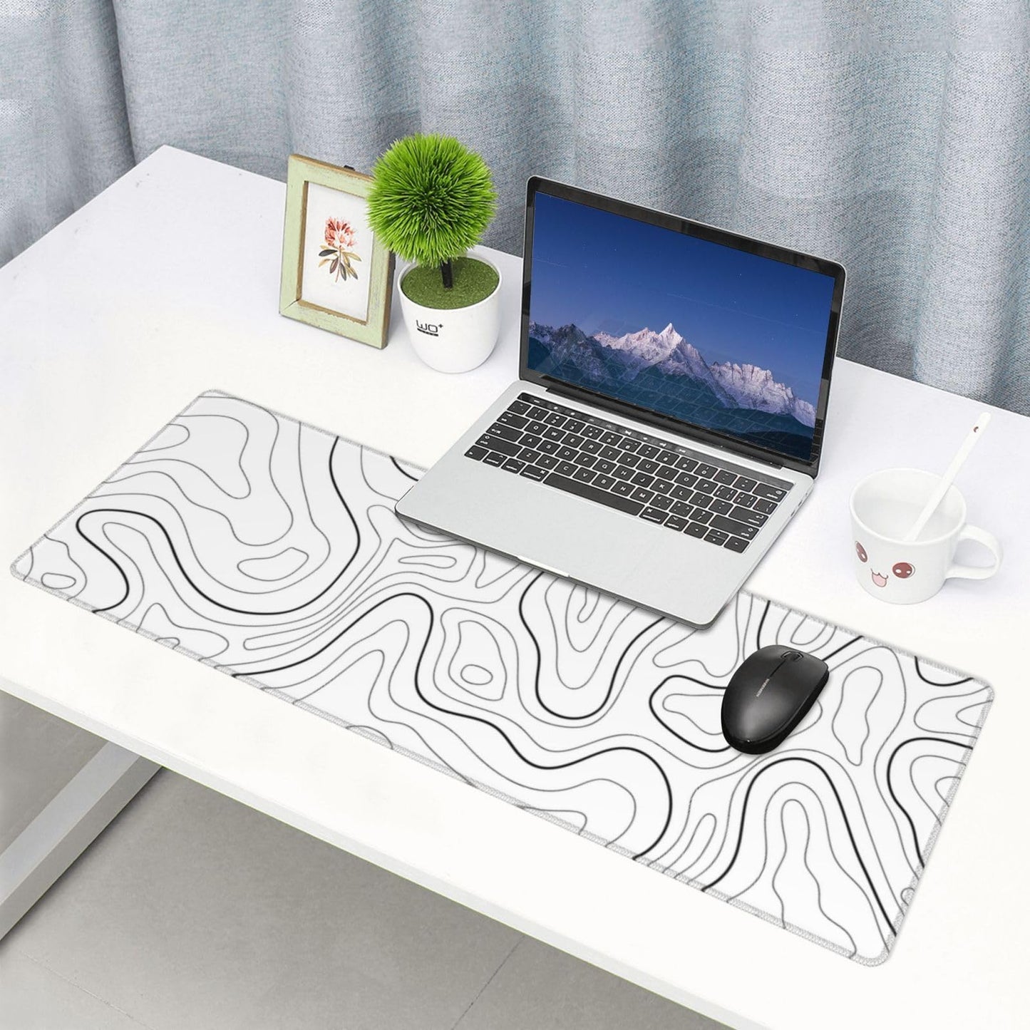 Japanese Mouse Pad, Large Japanese Desk Mat, XL Anime Gaming Keyboard Mat, Non-Slip Rubber Base, Big Extended Desk Protector for Home Office, 31.5”x11.8”