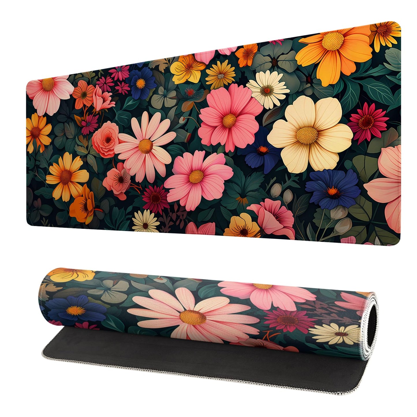 Japanese Mouse Pad, Large Japanese Desk Mat, XL Anime Gaming Keyboard Mat, Non-Slip Rubber Base, Big Extended Desk Protector for Home Office, 31.5”x11.8”