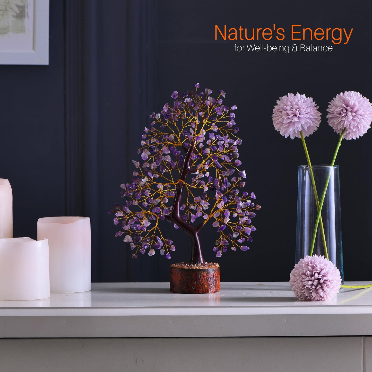 7 Chakra Tree, Crystals and Healing Stones, Chakra Tree of Life Crystal Tree for Positive Energy, Birthday Gifts for Women, Home Office Decor, House Warming Gifts New Home, Spiritual Gifts