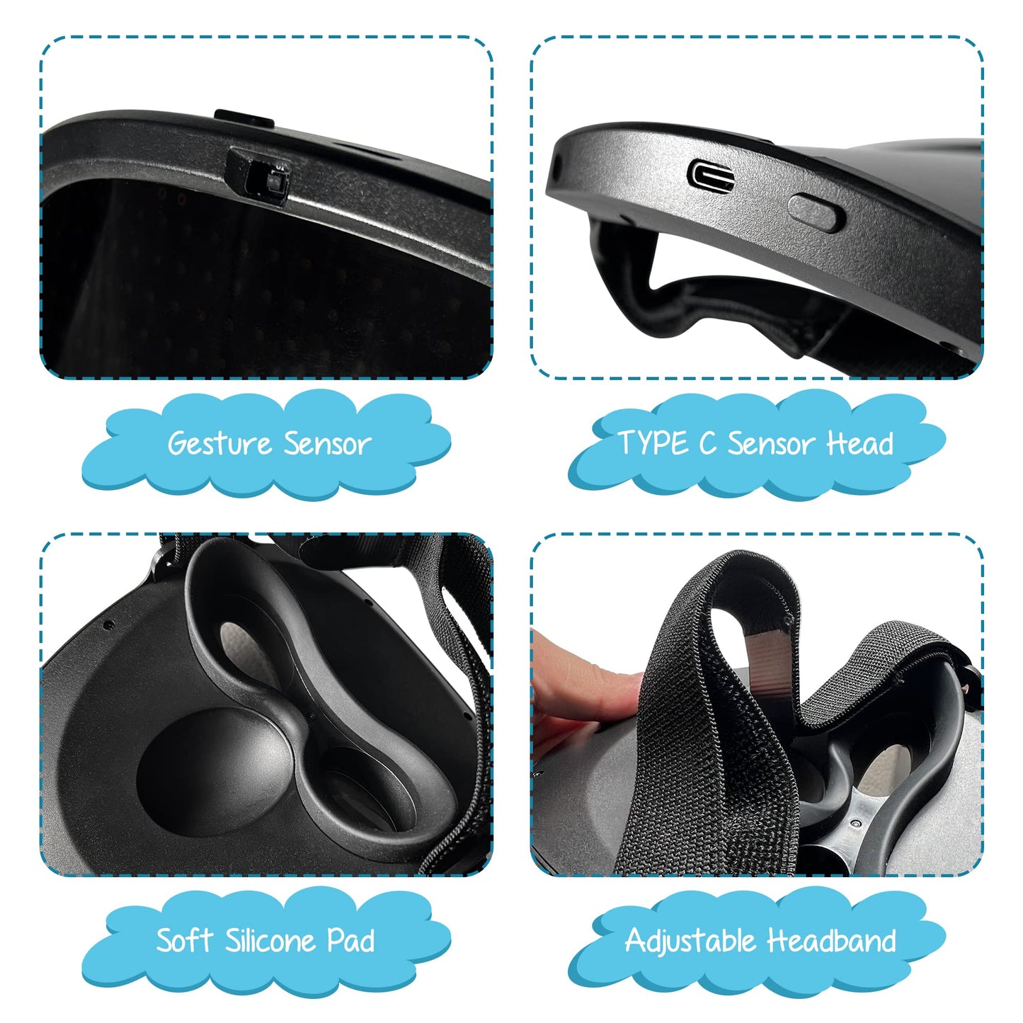 Depointer Life Led Mask with Gesture Sensing,Unisex LED Lighted Face Transforming Mask for Costume Cosplay Party Masquerade