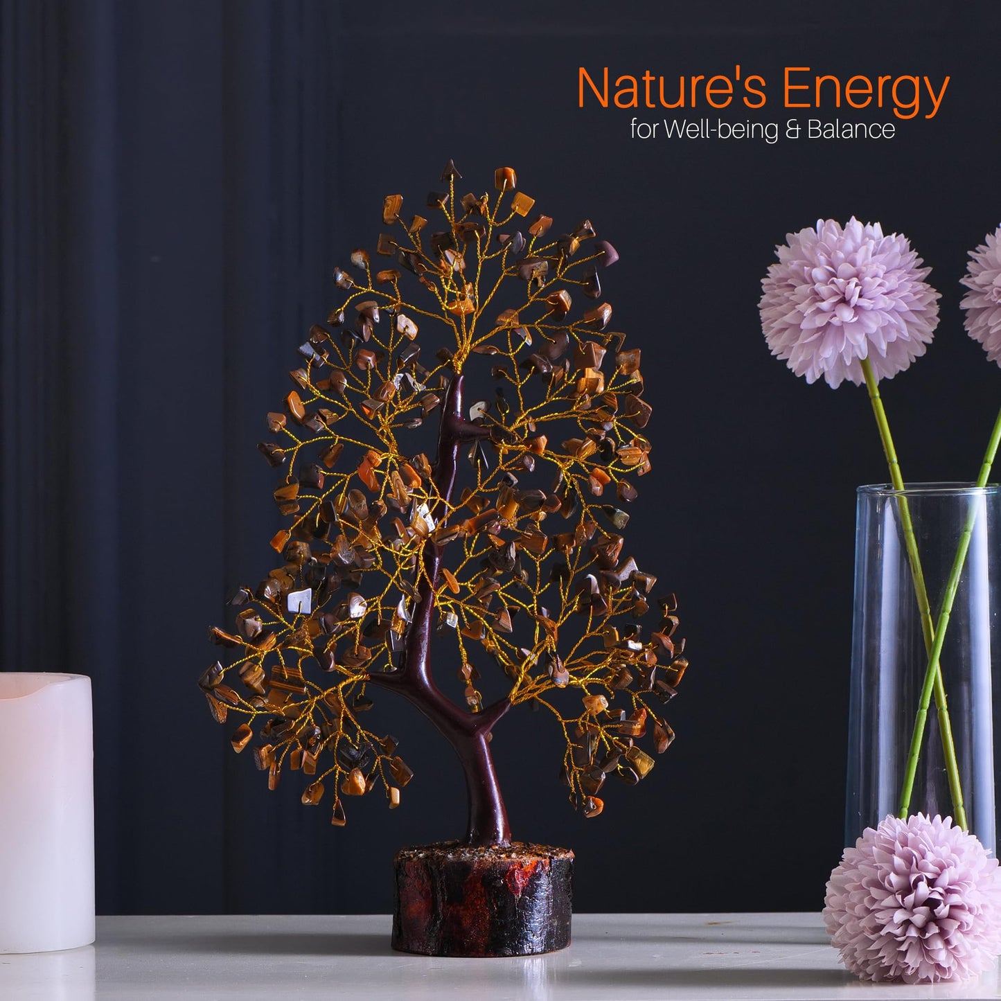 7 Chakra Tree, Crystals and Healing Stones, Chakra Tree of Life Crystal Tree for Positive Energy, Birthday Gifts for Women, Home Office Decor, House Warming Gifts New Home, Spiritual Gifts