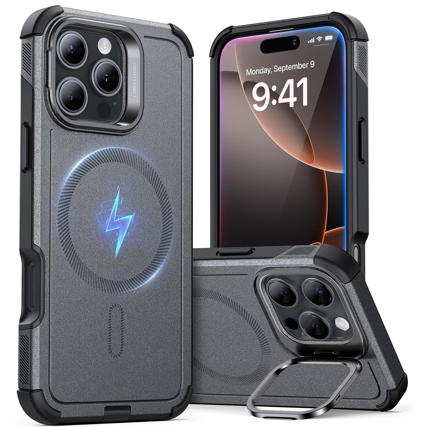 ESR Air Armor Case, Compatible with iPhone 13 Pro Max Case, Military-Grade Drop Protection, Shock-Absorbing Corners, Yellowing-Resistant Hard Back, Scratch Resistant, Clear