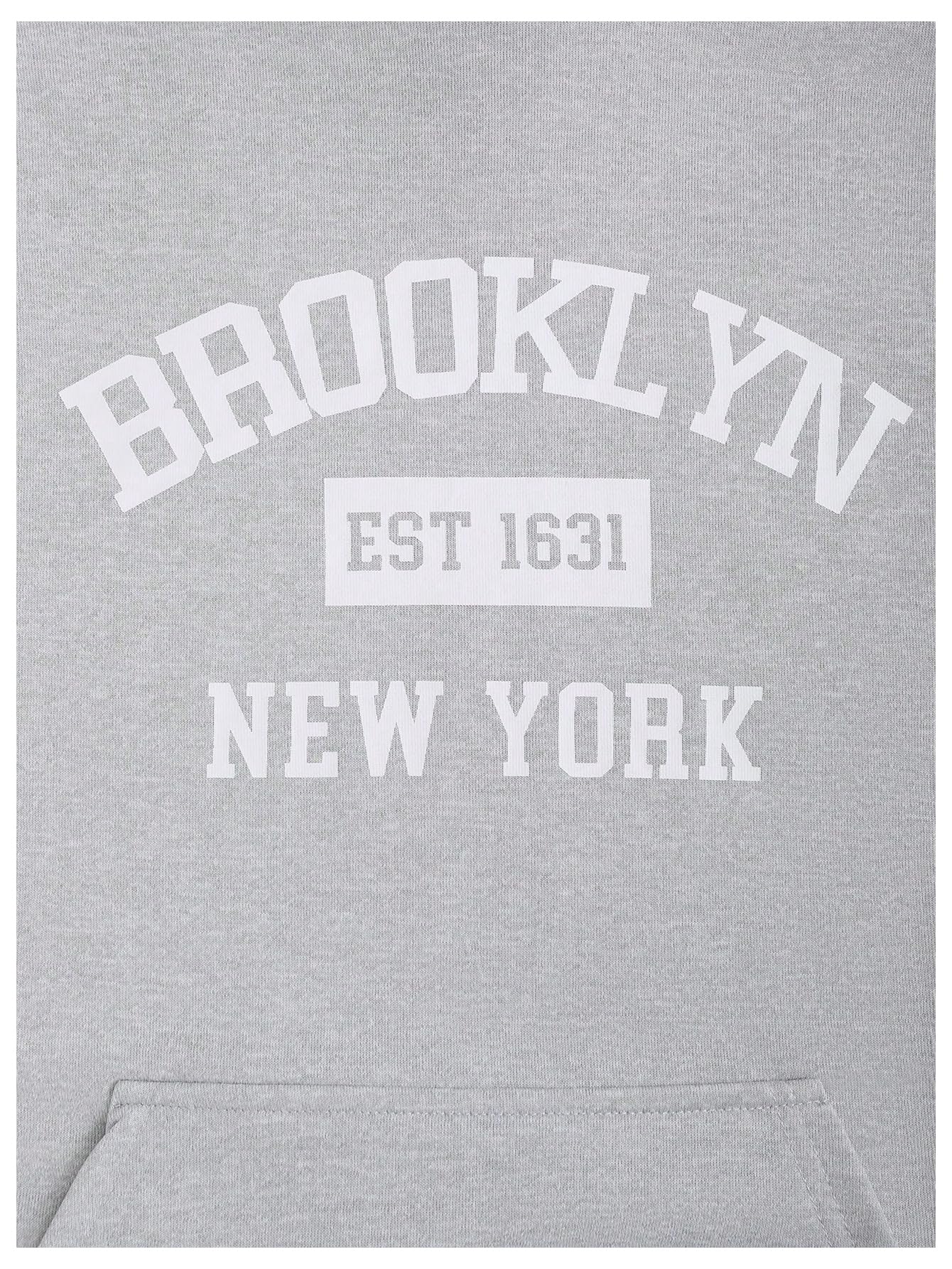 SOLY HUX Graphic Hoodies for Women Letter Print Drawstring Hooded Sweatshirt Long Sleeve Fall Pullover Tops with Pocket