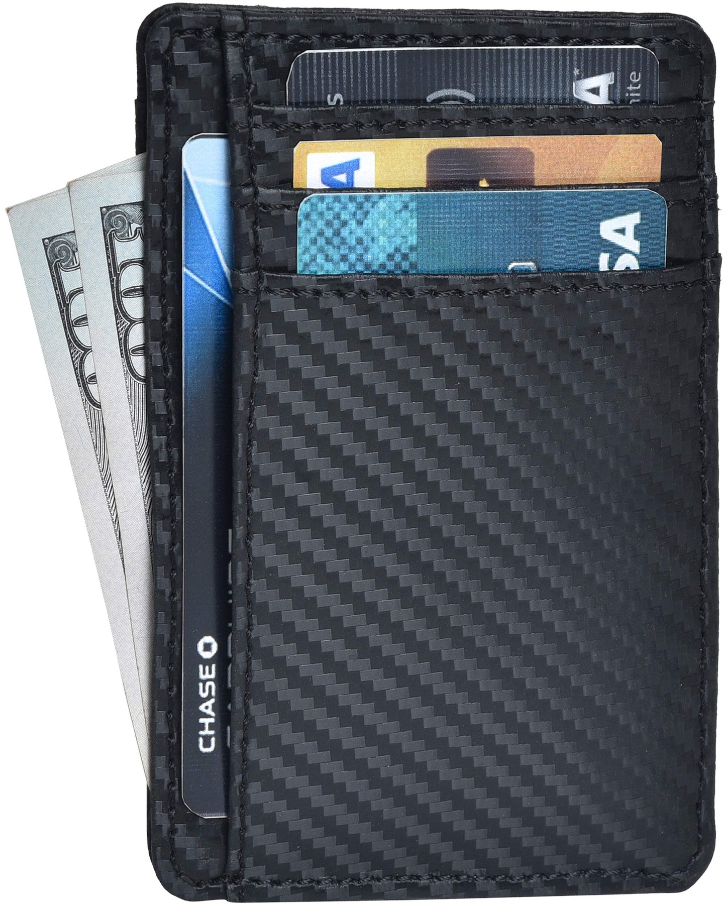 Leather Minimalist Wallet for Men & Women RFID Front Pocket Leather Card Holder Wallets