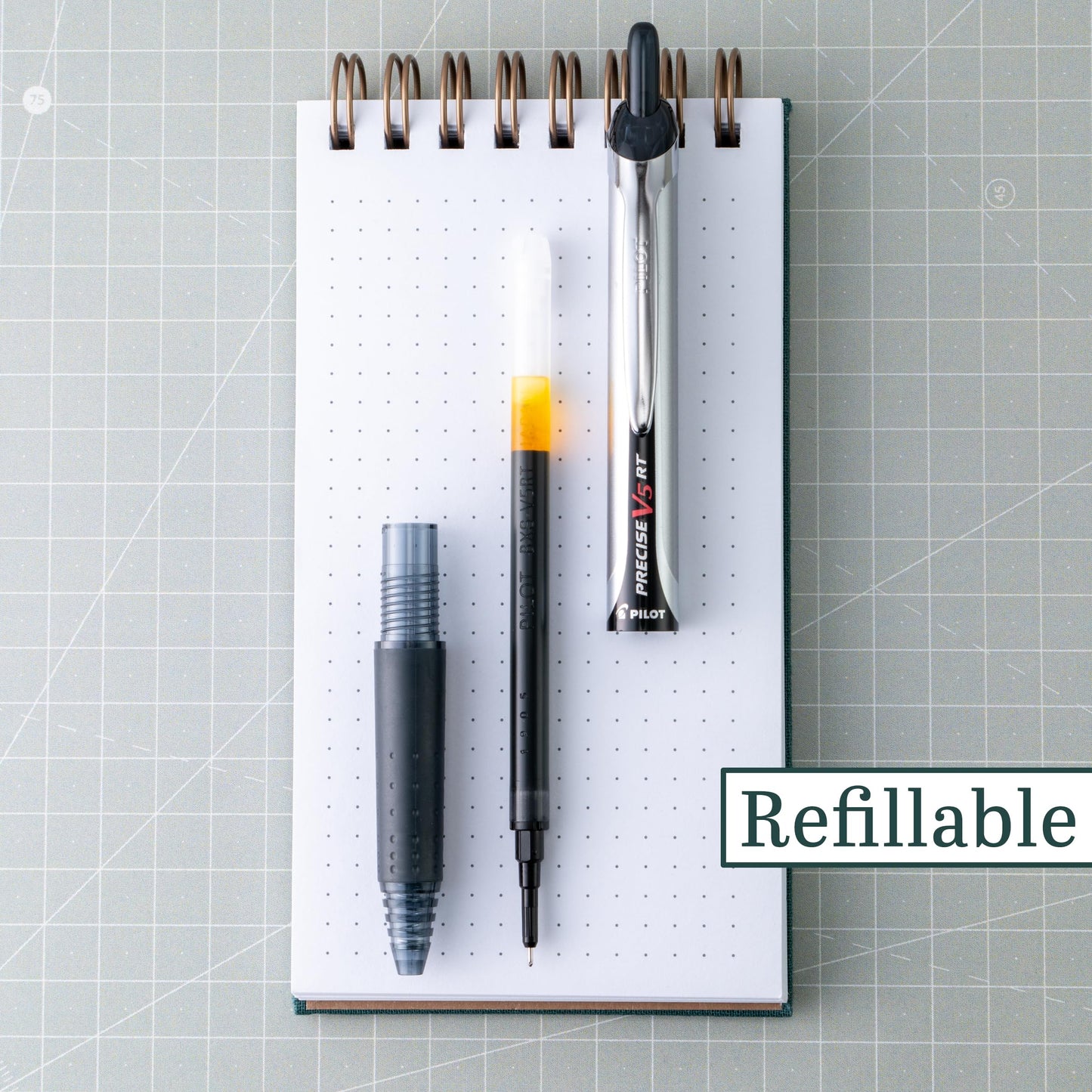 Pilot, Precise V5 RT Refillable & Retractable Rolling Ball Pens, Extra Fine Point 0.5 mm, Assorted Colors, Pack of 12