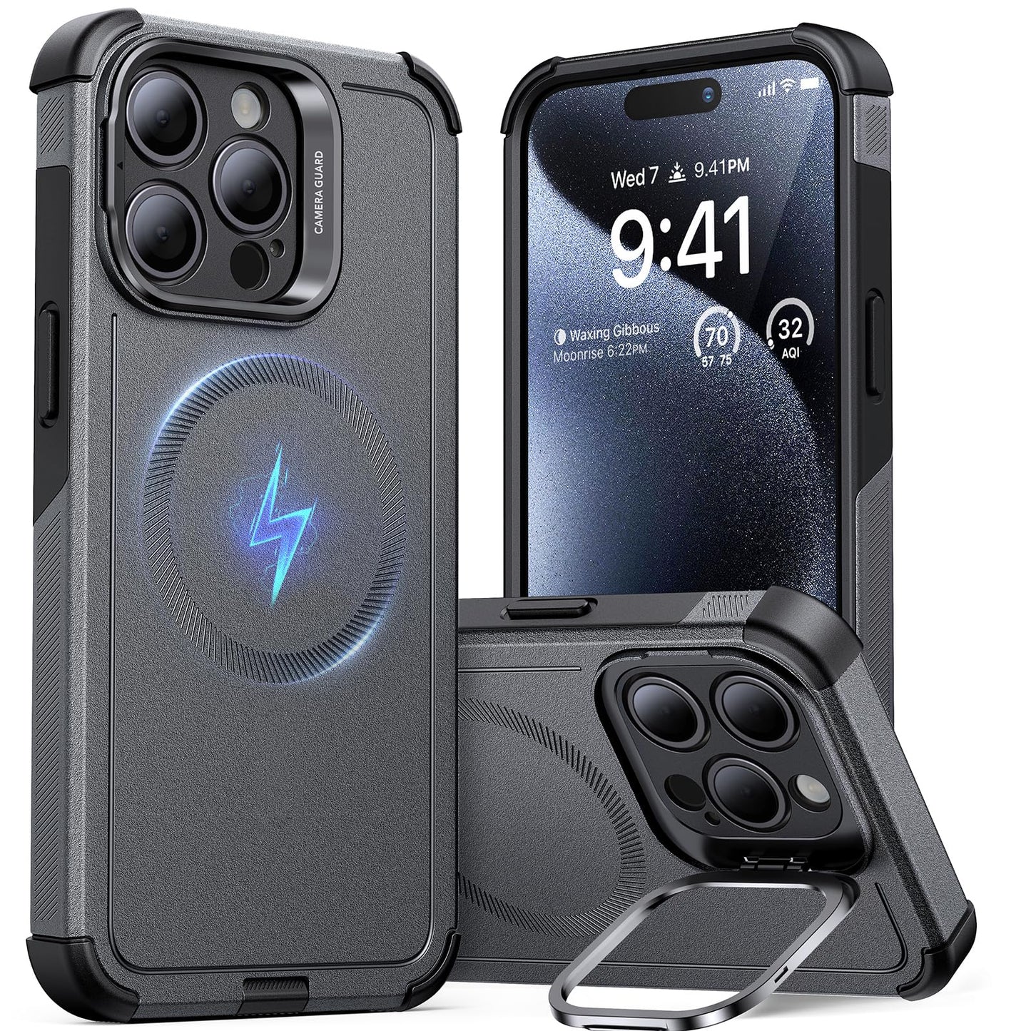 ESR Air Armor Case, Compatible with iPhone 13 Pro Max Case, Military-Grade Drop Protection, Shock-Absorbing Corners, Yellowing-Resistant Hard Back, Scratch Resistant, Clear