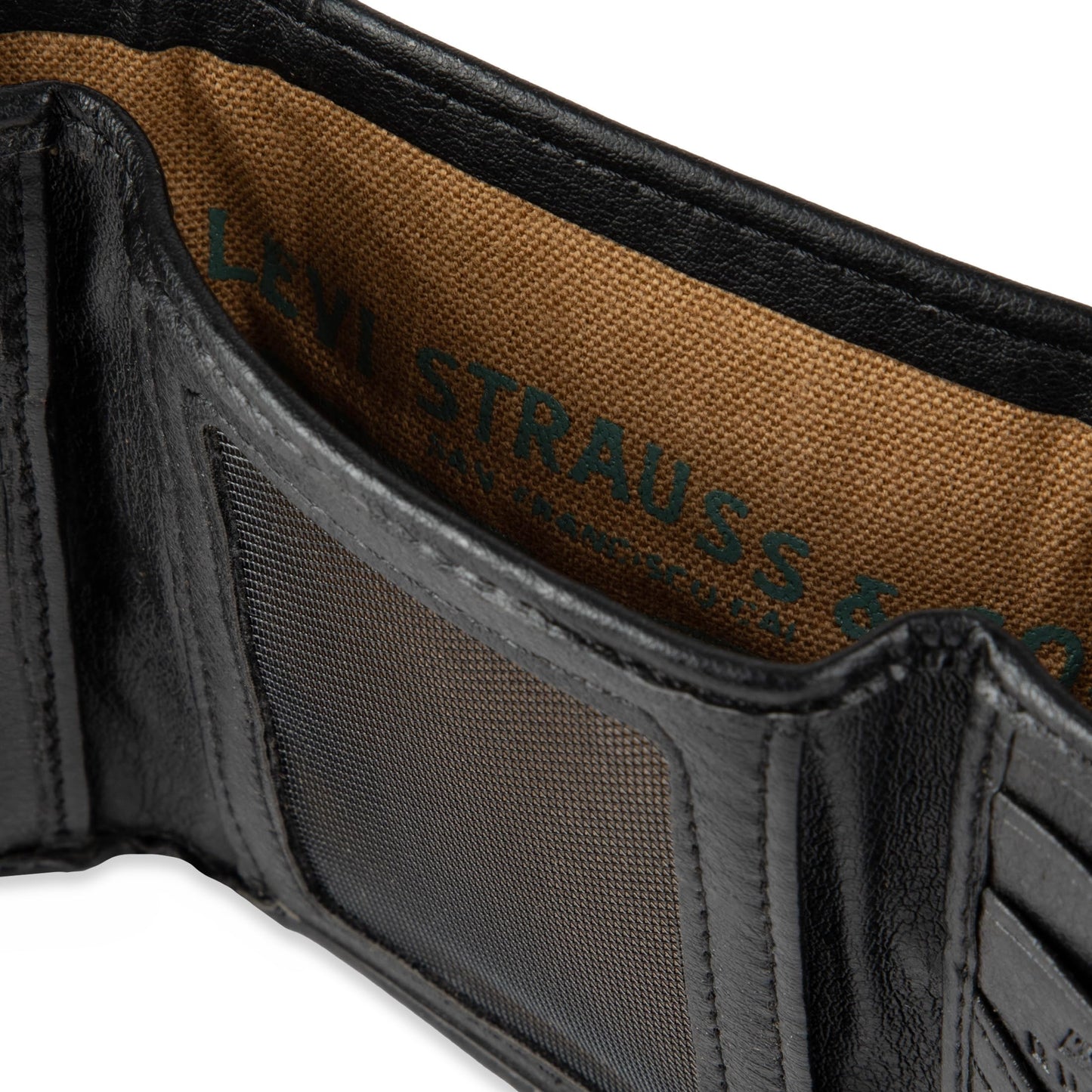 Levi's Men's Trifold Wallet-Sleek and Slim Includes Id Window and Credit Card Holder, Brown Stitch, One Size