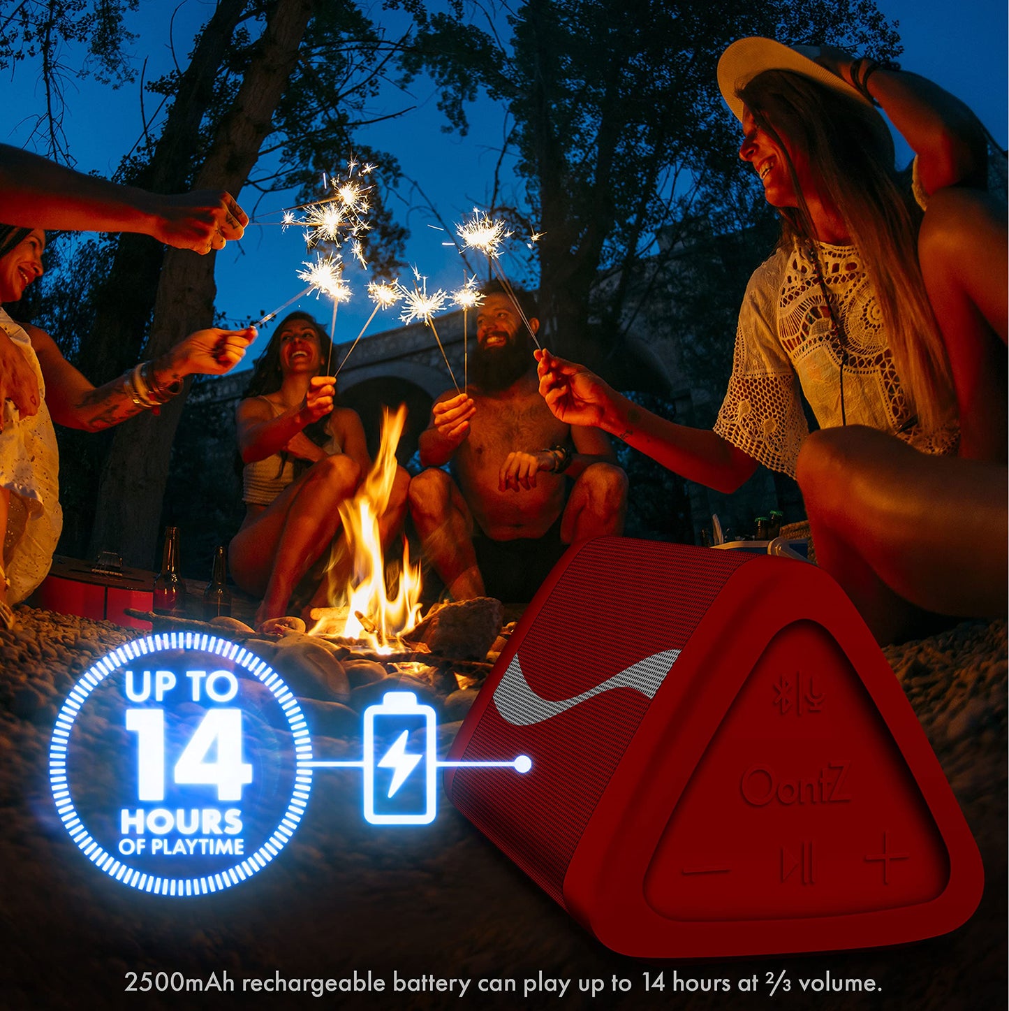 OontZ Angle 3 Bluetooth 5.4 Speaker, up to 100 ft Wireless Range, up to 24 Hrs Playtime, Portable Small Speaker for iPhone, Android Phones, Crystal Clear Sound, IPX5 Portable Bluetooth Speaker, Black