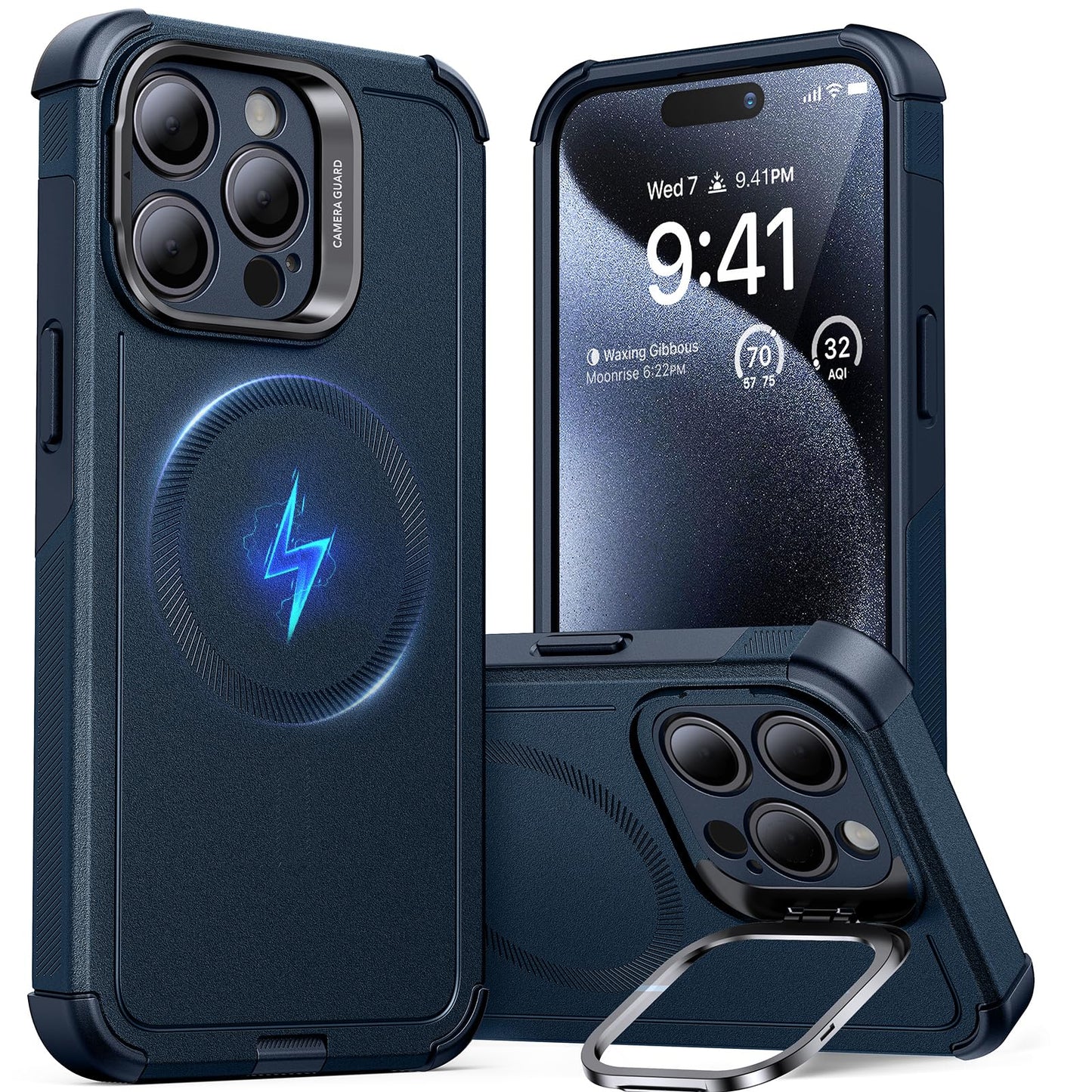 ESR Air Armor Case, Compatible with iPhone 13 Pro Max Case, Military-Grade Drop Protection, Shock-Absorbing Corners, Yellowing-Resistant Hard Back, Scratch Resistant, Clear