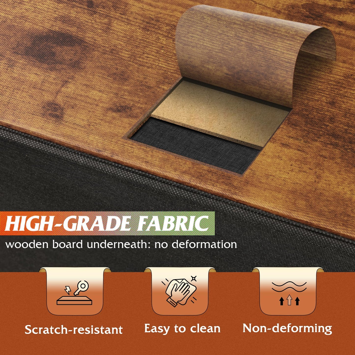 WLIVE Nightstand, 2 Drawer Dresser for Bedroom, Small Dresser with 2 Drawers, Bedside Furniture, Night Stand, End Table with Fabric Bins for Bedroom, Closet, Entryway, College Dorm, Dark Grey