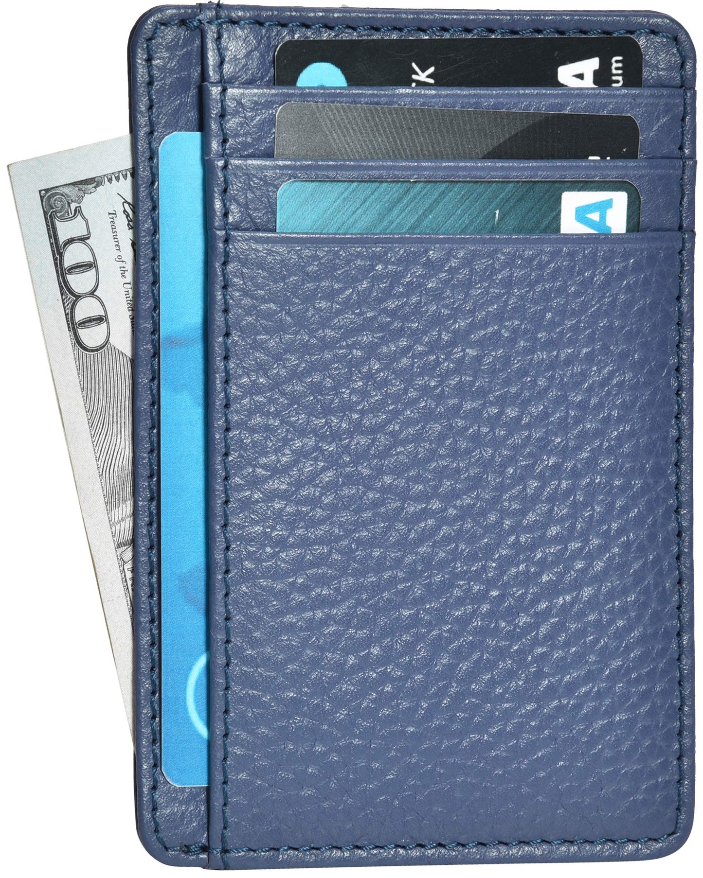 Leather Minimalist Wallet for Men & Women RFID Front Pocket Leather Card Holder Wallets